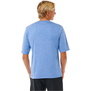 2024 Rip Curl Hombres Dawn Patrol UPF Chaleco De Lycra De Manga Corta 14DMRV - Blue Marle